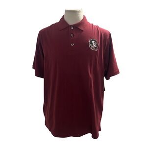 Knights Apparel Mens Florida State Seminoles FSU Polo Shirt Garnet Red XL NWT
